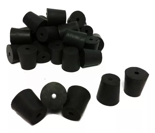 Rubber Stoppers, Size 3, 1-Hole. Pack 1-Pound.