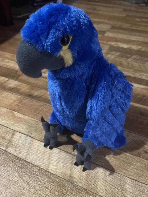 Wild Republic Plush Blue Hyacinth MACAW PARROT Stuffed Animal Toy Bird Lovey