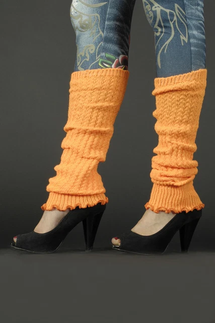 Jambières D'hiver Tricotées – Style Allemand – Sarcelle Et Or – Femme – Occasion