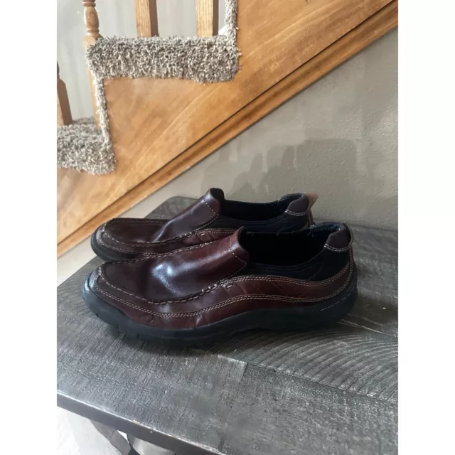 CLARKS MENS AXL 82214 Slip On Loafers Light Weight Moc Toe Stitch size 11 16.00 PicClick