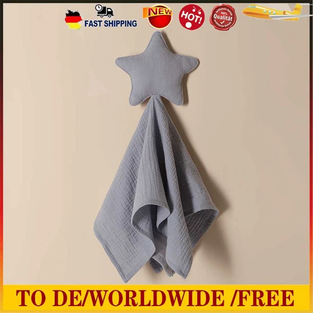 Baby Appease Towel Star Moon Infant Pacifying Towel for Baby Gift (Soot Star)