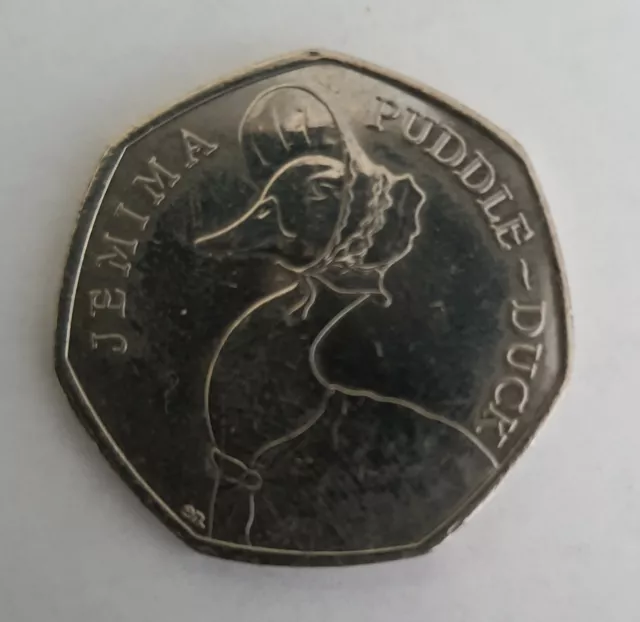 Jemima Puddle Duck 50p Circulated - Very Good Condition - FREE Postage