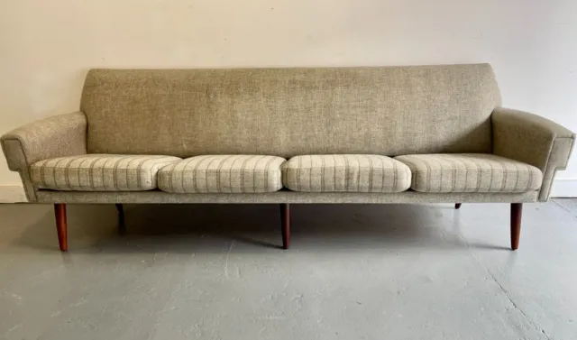Vintage Danish 4 Seater Sofa