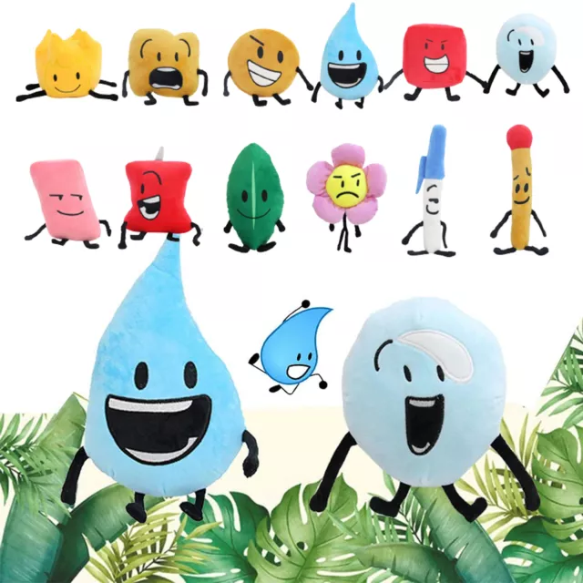 Bfdi Plush Toy Battle for Dream Island Plushie Cartoon Stuffed Animal Plant  Soft Doll Leafy Firey Pillow Gift for Kids Children