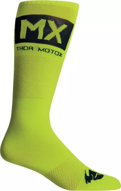 THOR MX Motorcross Cool Socks Midnight Black/Acid 2023 Model