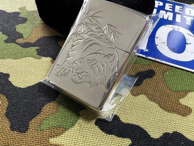 ZIPPO TIGRE EN argent sterling gravé à la main motif japonais utilisé... EUR 528,01 - PicClick FR