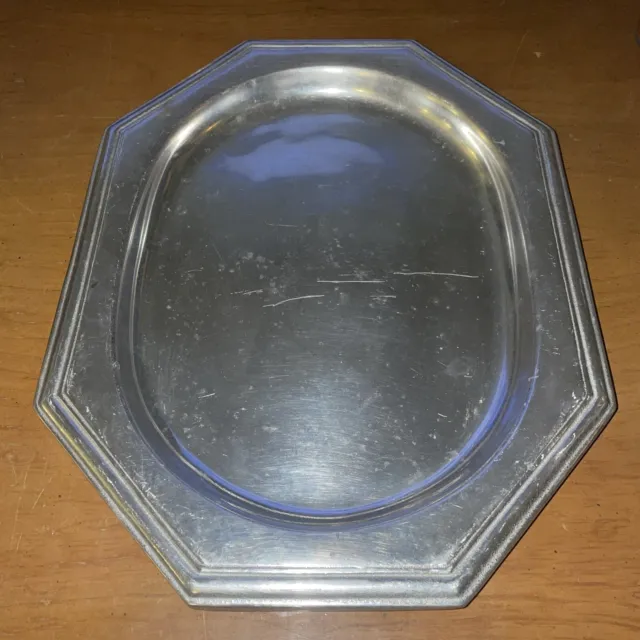 Wilton Columbia PA Armetale Pewter 14" Hexagonal Serving Platter Vintage