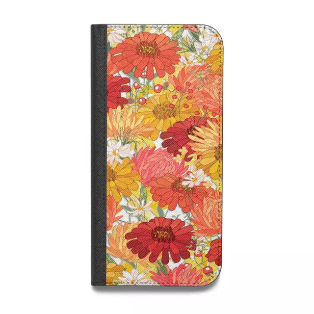 Floral Gerbera Vegan Leather Flip iPhone Case for iPhone