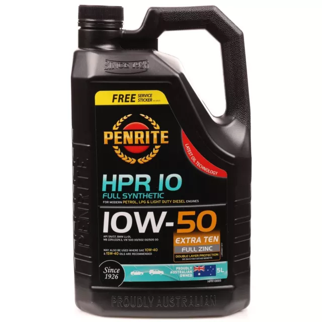 Penrite HPR 10 SAE 10W-50 Engine Oil 5L