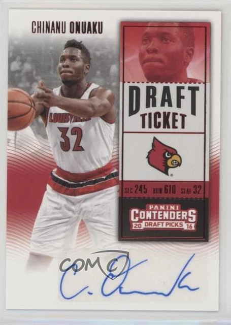 2016 Panini Contenders Draft Picks Ticket Red Foil Chinanu Onuaku Rookie Auto RC
