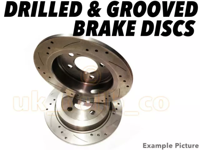 Drilled & Grooved FRONT Brake Discs PEUGEOT 106 mkII Electric 1996-04