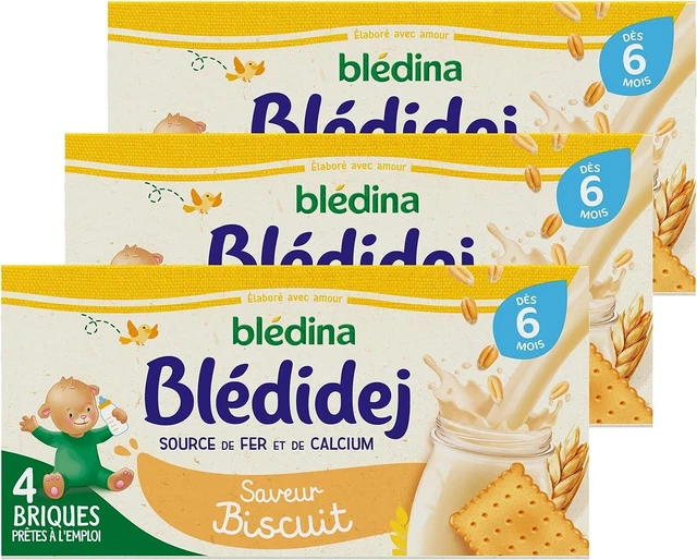 Blédina Blédidej leche bebé cereal sabor galleta a partir de 6 meses NUEVO MHD 16/12/23
