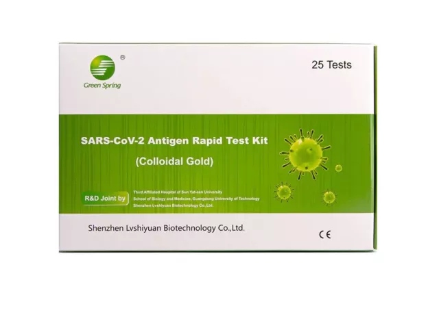 25x Corona Profi Test Antigen Selbsttest 4in1 Lolly Nase Rachen GreenSpring