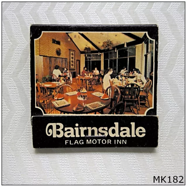 Bairnsdale Flag Motor Inn The Pentagon Room Matchbook (MK182)