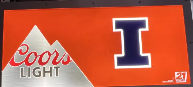 Coors Light Illinois Fighting Illini LED Illuminated Sign 47x23