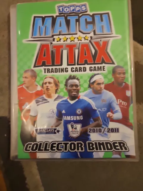 Match Attax 2010/11 Binder With 345 Cards Man Of Match And Star Signing No Dupes