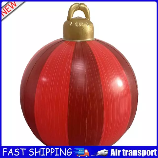 Christmas Ball Decoration Outdoor Xmas Inflatable Toy Ball (Red Stripe) AU