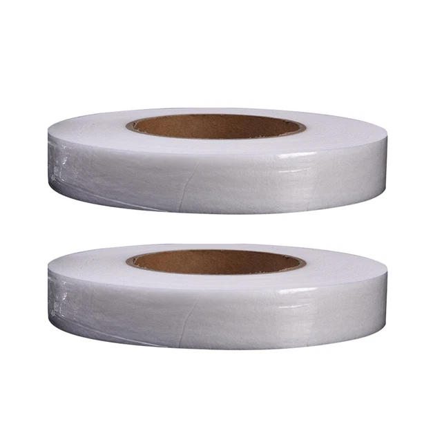 2 rollos 70 yardas tela de fusión hierro sin coser hágalo usted mismo 2 cm de ancho para ropa cinta dobladillo