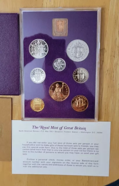 1970 Proof Coinage Of Great Britain & Northern Ireland 8Pc Proof Coin Set 3