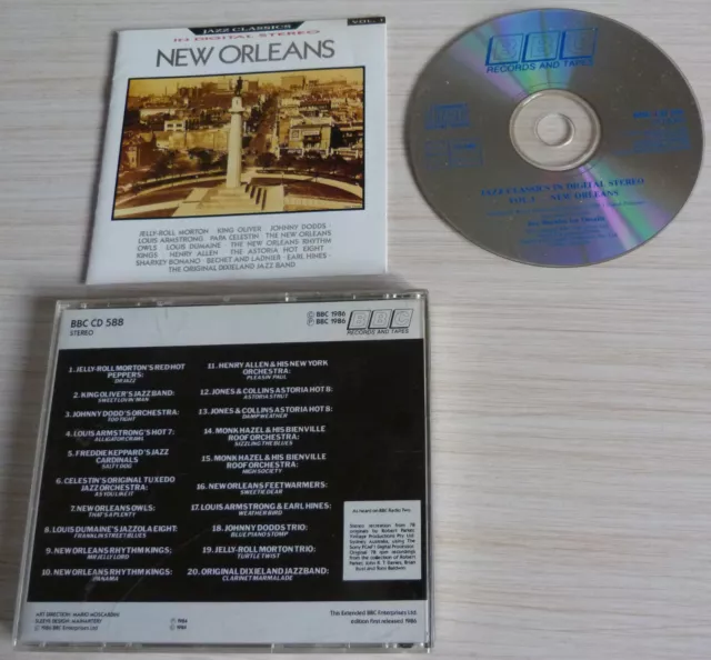 Cd Album Jazz Classics New Orleans Vol.1 20 Titres 1986 Various Artist