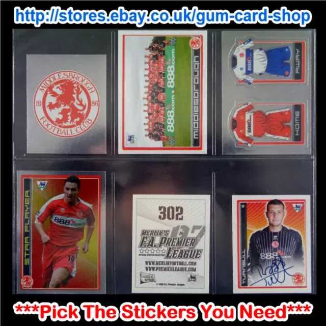 Merlins Premier League 2006-2007 (300 to 399) *Please Select Stickers*