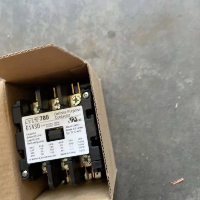 Mars 780 Coil Definite Purpose Contactor 3P 24VAC 50/60Hz 30FLA 61430
