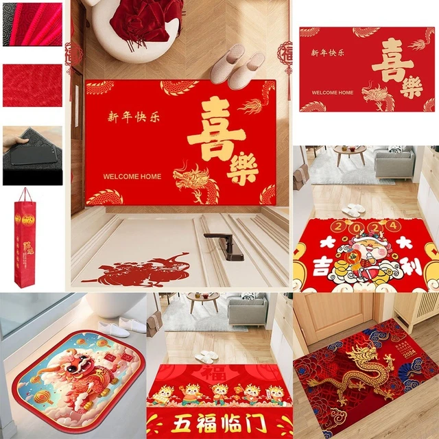 Practical Solution Washable New Year's Front Door - Tipiche New Year's Decoration