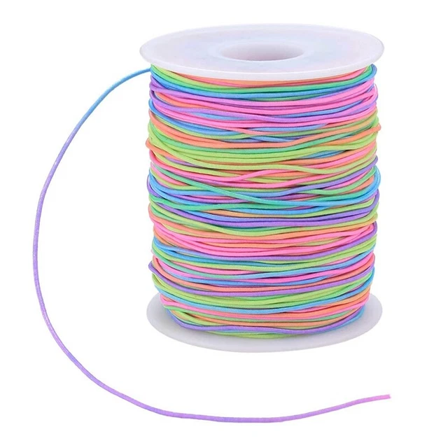 Cable elástico, hilos de cuentas, cable de cuerda elástico de color, fabricación de tela SK3