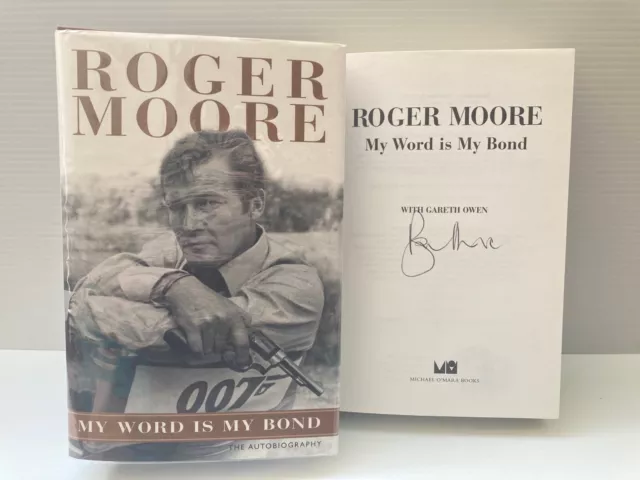 Roger Moore My Word Is My Bond Signed Book James Bond The Saint 1St Edition