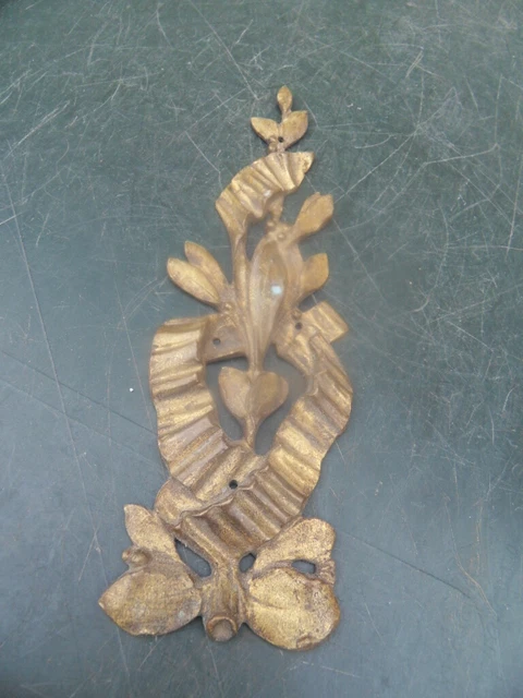 Vintage decoration fronton en bronze ancienne deco meuble ou autres