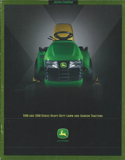 LAWN TRACTOR BROCHURE - John Deere - X400 X500 series - c2002 (LG164 ...