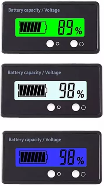 Batterieanzeige LCD-Display für Bleisäure AGM Gel LIon LifePO4 Spannung Ladung