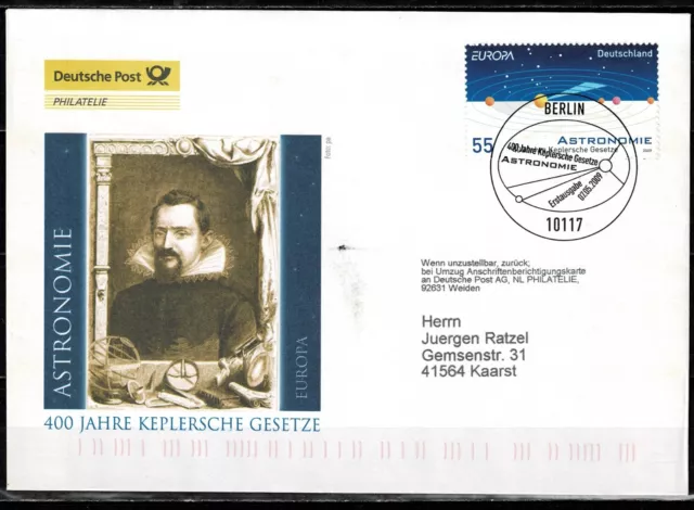 Bund MiNr. 2732 EF auf gelaufenem FDC (363) - Europa Astronomie