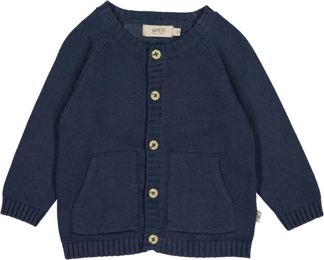 Cardigan Wheat Ragazzi Maglia Cardigan Classic Sea Storm