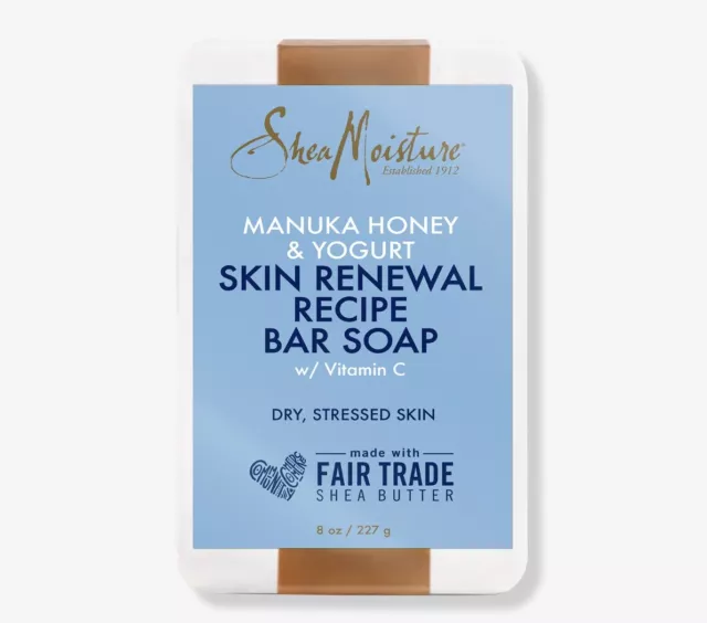 Shea Moisture Manuka Honey & Yogurt Skin Renewal Recipe W/ Vitamin C Bar Soap