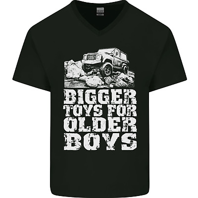 Bigger Toys Older Boys 4X4 Off Roading Mens V-Neck Cotton T-Shirt