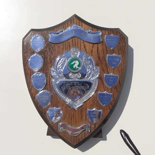 VINTAGE ANTIQUE Wooden Shield Award Trophy 1994