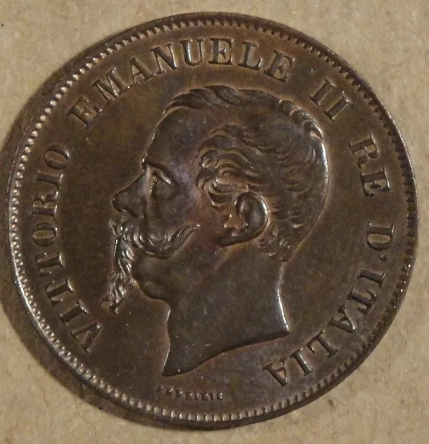 Italy 1861-M Five Centesimi BU PL