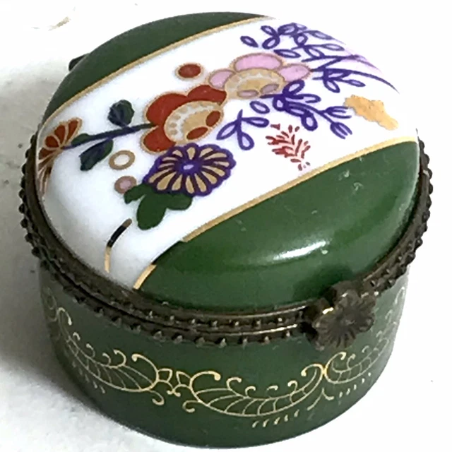 Boîte à Pilules Porcelaine De Limoges - Superbe Objet Décoratif Vitrine