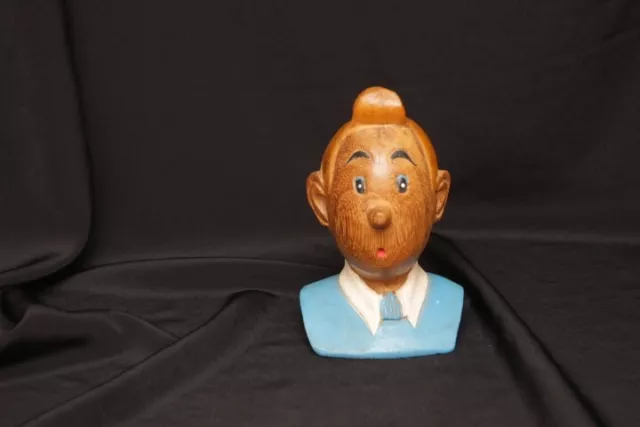 buste de Tintin en bois