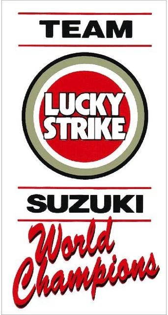 RETRO SUZUKI LUCKY Strike World Champions Sticker x2 £4.99