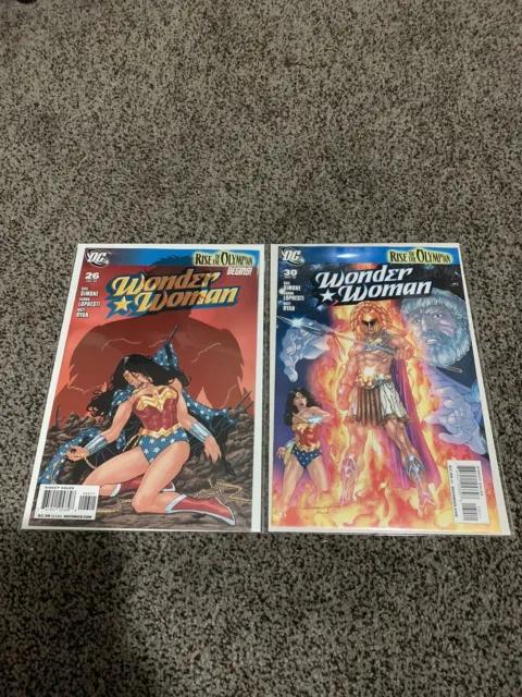 wonder woman DC comics great condition #26 & #30 2009 rise of the Olympian