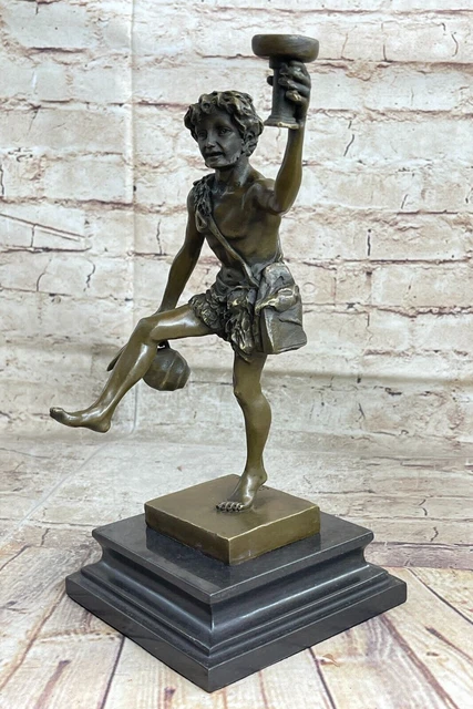 Hot Cast Dionysus Bacchus Greek Mythology Bronze Sculpture Marble Base Artwork Hot Cast Dionysus Bacchus Greek Mythology Bronze Sculpture Marble Base Artwork