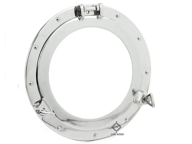 Specchio per oblò in ottone nautico Cabina decorativa per montaggio a...