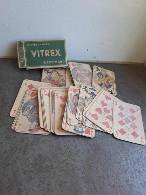 Jeu de 33 cartes ancien / Poker / Exposition Universelle de 1900 / B-P