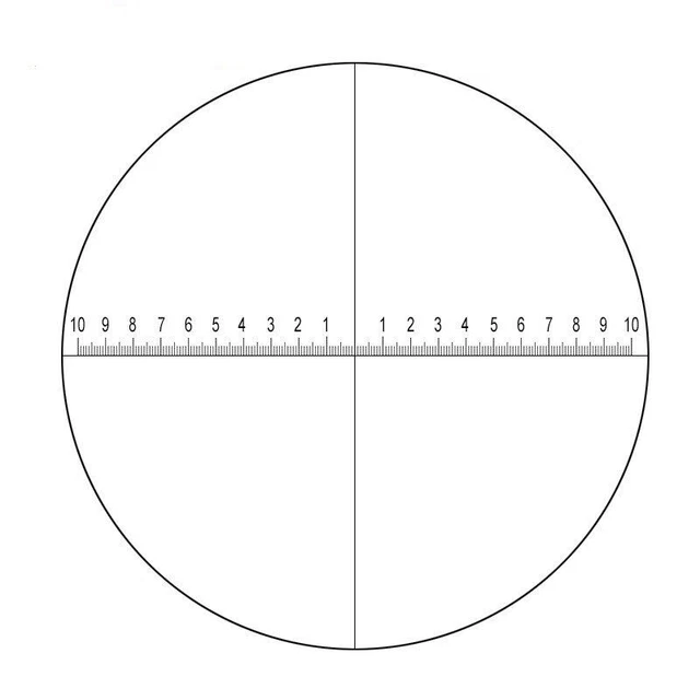 Microscope Eyepiece Micrometer Optical Glass Vertical Line Horizontal Ruler