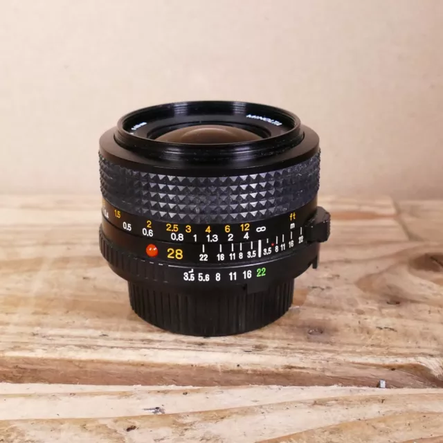 Minolta MD 28mm f/3.5 Manual Wide Angle Prime Camera Lens - Fungus