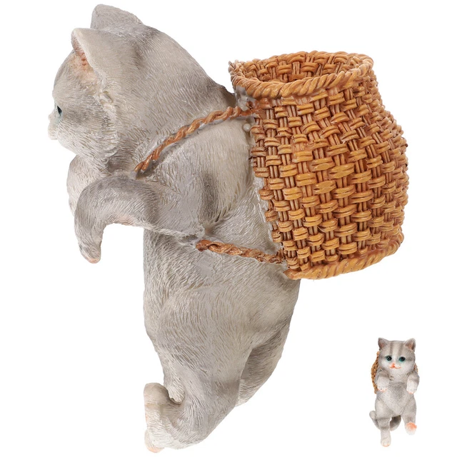 Fish Tank Cat Ornament Figurine Hanging Ornaments Resin Figurines Home Decor