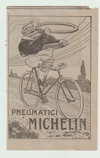 Pneumatici Michelin Pubblicita' Advertising 1917 Cm. 10,5 X 7