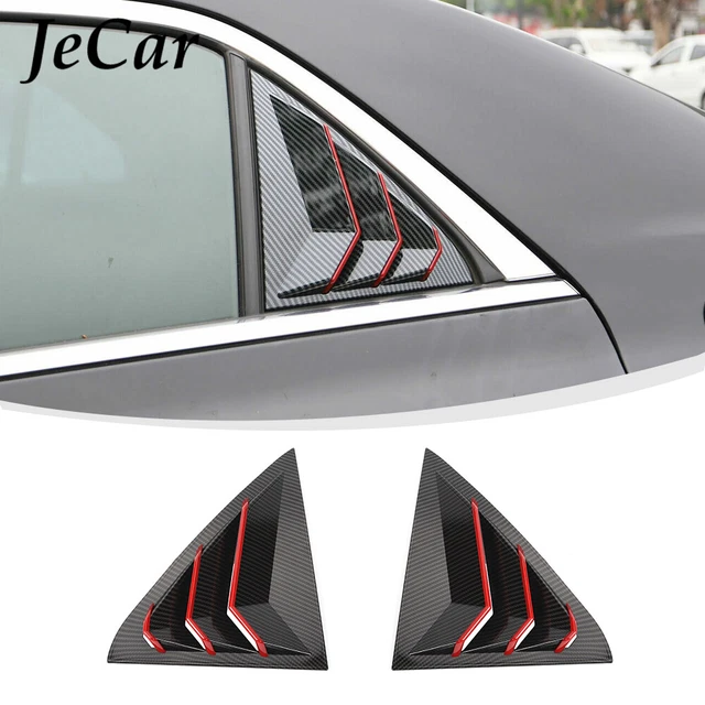 CARBON FIBER REAR Window Louvers Air Vent Shades Cover Trim For